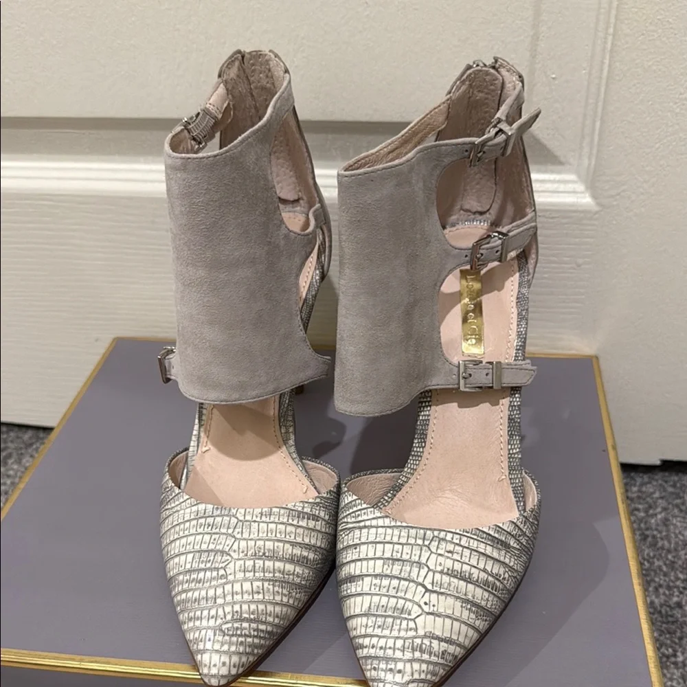 Louise et Cie Gray Heels with Ankle Strap - Picture 8 of 9
